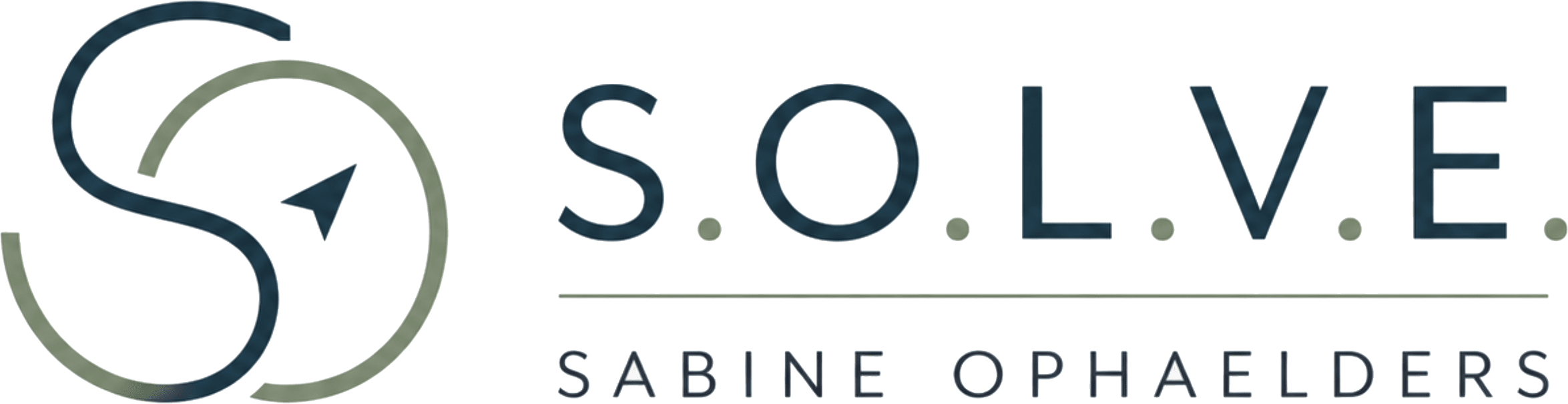 Logo von S.O.L.V.E. mit den Initialen S und O in einem kreativen Design und dem Namen "Sabine Ophaleders" darunter.